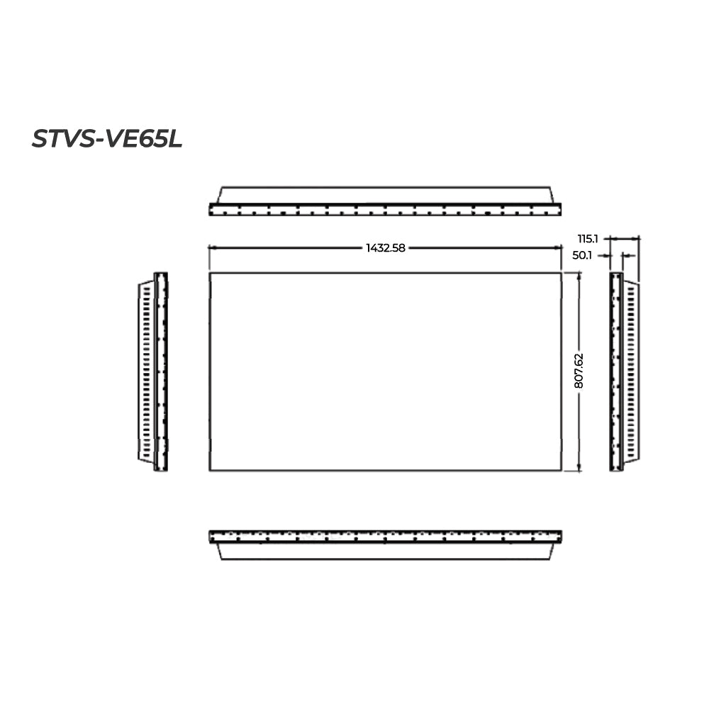 MÀN HÌNH GHÉP LCD STARVIEW 65" 500 NITS 4K VIỀN 1.7MM STVS-VE65L